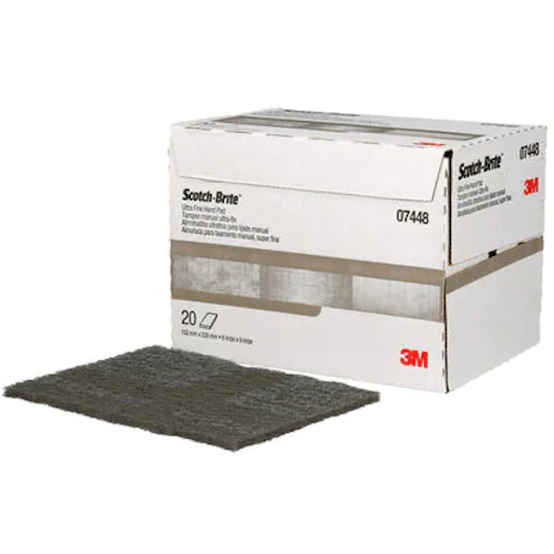 3M Pack of 20 07448 Grey Scotch-Brite Hand Pads – 07448