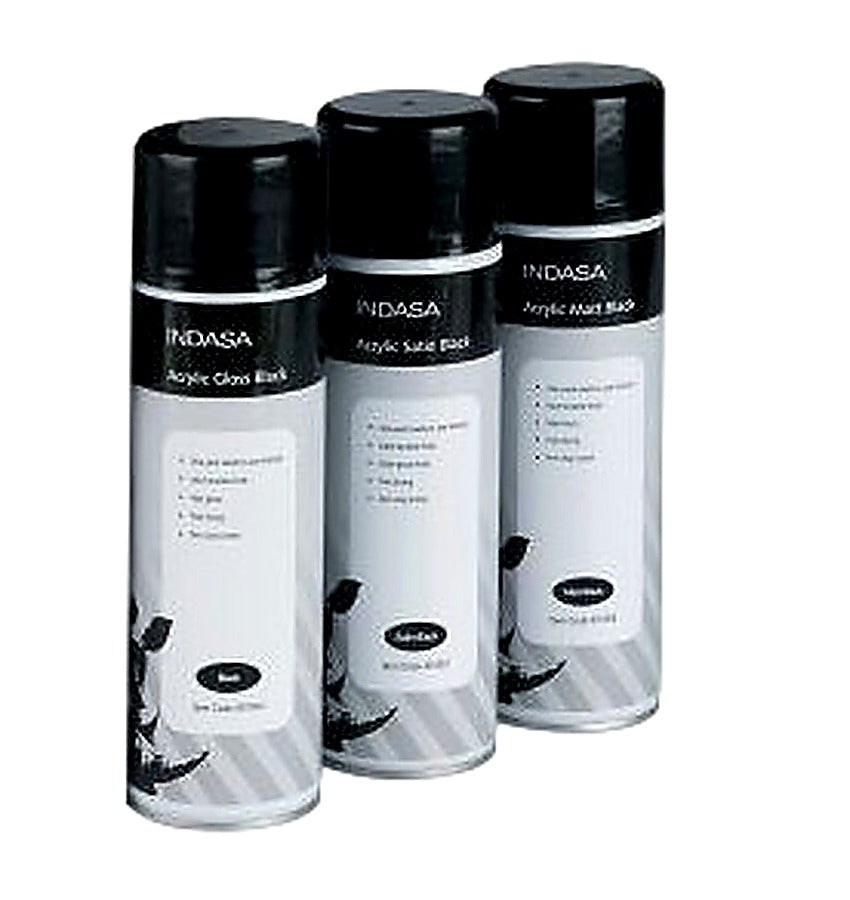 Indasa Acrylic Gloss Black Aerosol