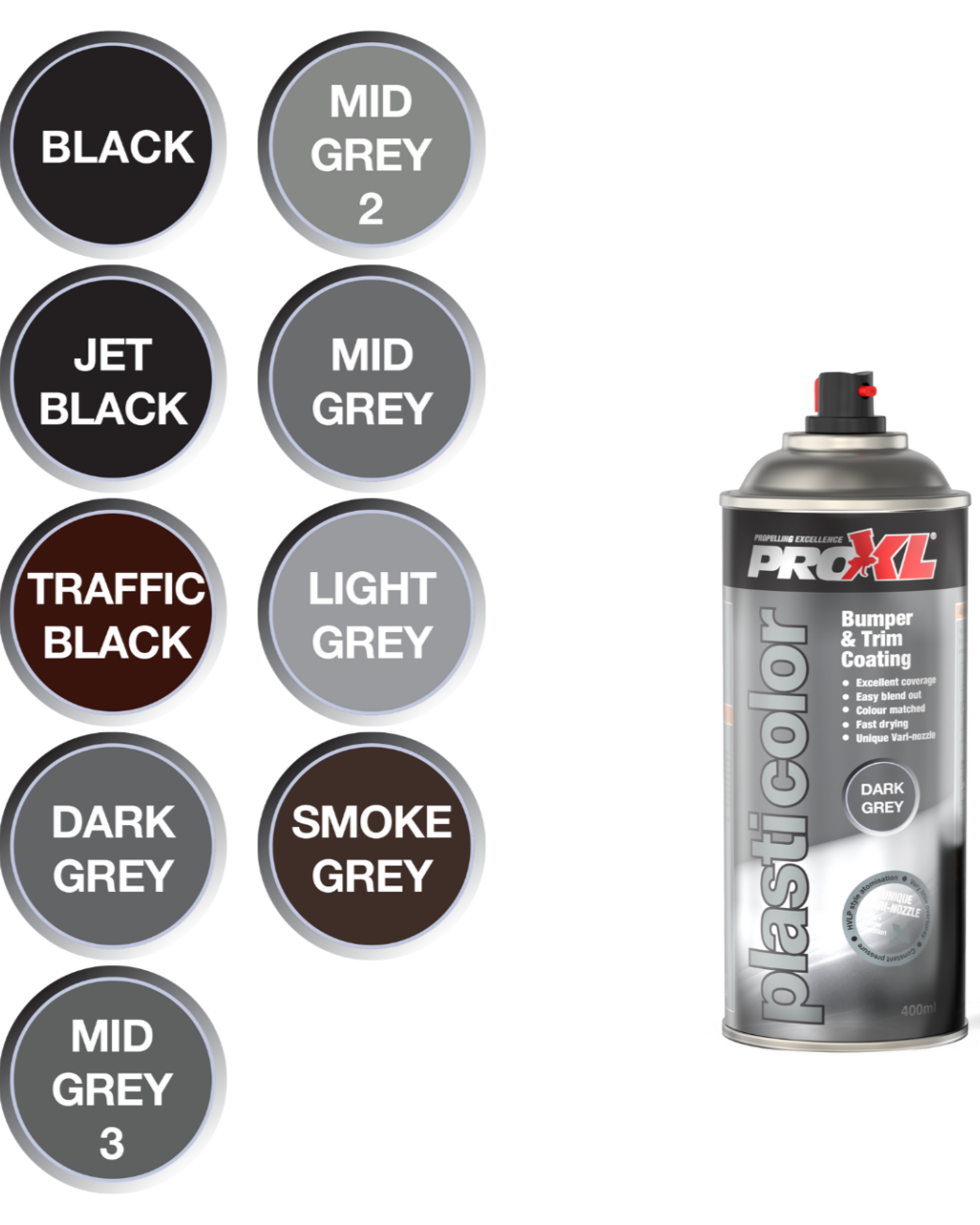 Pro-XL Plasticolour Aerosol Mid Grey 3 (400ml) – PCMG3